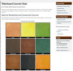 Water based concrete stain